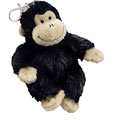 Russ Plush - Backpack Clips - MONKEY (Black) (4 inch)