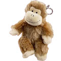 Russ Plush - Backpack Clips - MONKEY (Tan) (4 inch)