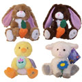 Russ Shining Stars Plush - EASTER 2008 SET OF 4 (Honey Bunny, Chocolate Bunny, Chick & Lamb)