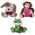 Russ Shining Stars Plush - VALENTINE'S DAY 2008 SET OF 3 (Monkey, Frog & Dog)