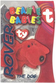 TY Beanie Babies BBOC Card - Series 3 - Beanie/Buddy Left (TEAL) - ROVER the Dog