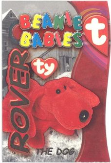 TY Beanie Babies BBOC Card - Series 3 - Beanie/Buddy Left (GOLD) - ROVER the Dog