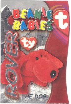 TY Beanie Babies BBOC Card - Series 3 - Beanie/Buddy Left (SILVER) - ROVER the Dog