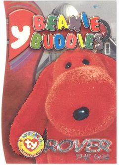 TY Beanie Babies BBOC Card - Series 3 - Beanie/Buddy Right (SILVER) - ROVER the Dog