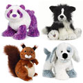 Webkinz Virtual Pets - Set of 4 July 2010 Releases (R. Squirrel, P. Panda, B. Collie, M. Puppy)