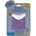 Webkinz Clothing - BLUE & PINK STRIPED POLO SHIRT