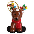 Webkinz Figurine - Holiday Ornament - LIGHTING THE WAY REINDEER