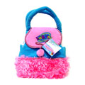 Webkinz Plush Accessory - PURSE (Blue w/ Pink fur) Includes code in tag