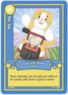 Webkinz Trading Card - B1-18/80 - GOLD & WHITE CAT (common)