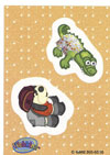 Webkinz Trading Card - DU3-02/10 - CROCODILE & BLACK & WHITE CHEEKY DOG (All Dressed Up Sticker Card