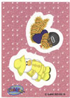 Webkinz Trading Card - DU3-04/10 - TIGER SNAKE & DUCK (All Dressed Up Sticker Card)