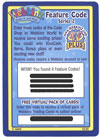 Webkinz Trading Card - Series 2 - FEATURE CODE (w/ 4 Feature Code)