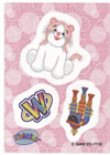 Webkinz Trading Card - ST3-17/30 - PINK & WHITE CAT (Sticker Card)
