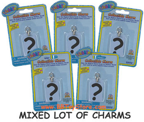 Webkinz Collectible Charms - Mixed Lot ( 3 Different Charms )