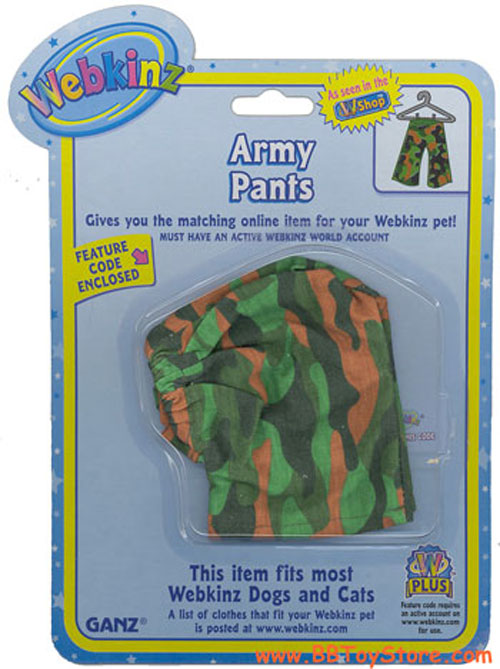 Webkinz Clothing - ARMY PANTS