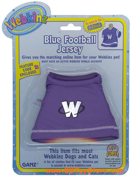 Webkinz Clothing - BLUE FOOTBALL JERSEY