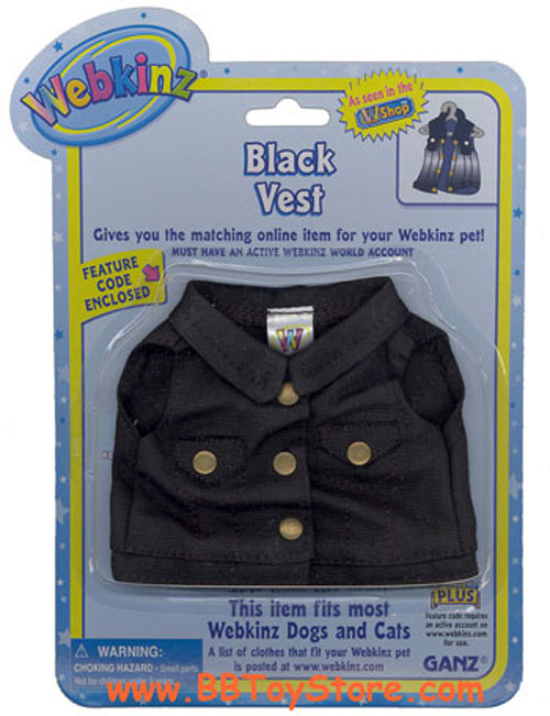Webkinz Clothing - BLACK VEST