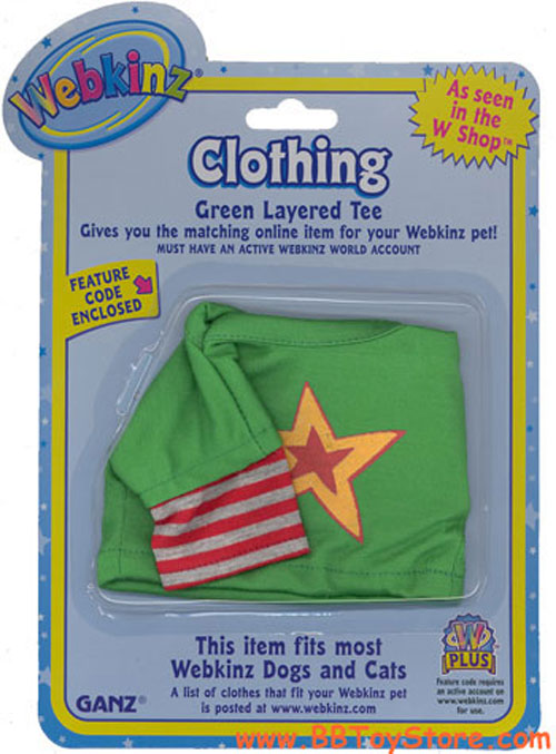 Webkinz Clothing - GREEN LAYERED TEE