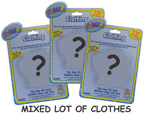 Webkinz Clothing -  Mixed Lot ( 12 Different Clothes items )