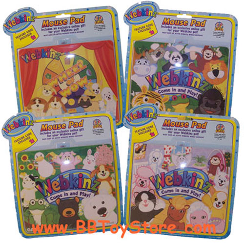 Webkinz Mouse Pads - Complete set of 4