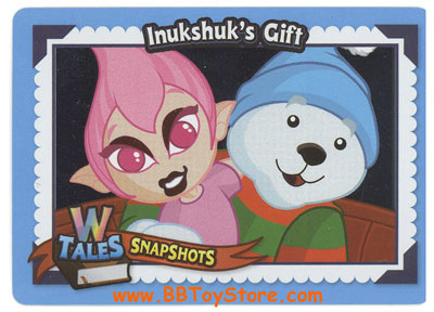 Webkinz Trading Card - W1-03/08 - INUKSHUK'S GIFT ( W Tales Snapshots - Holo-Foil)