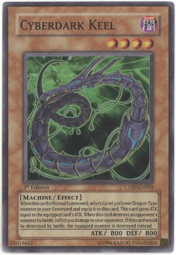 Yu-Gi-Oh Card - CDIP-EN003 - CYBERDARK KEEL (super rare holo)