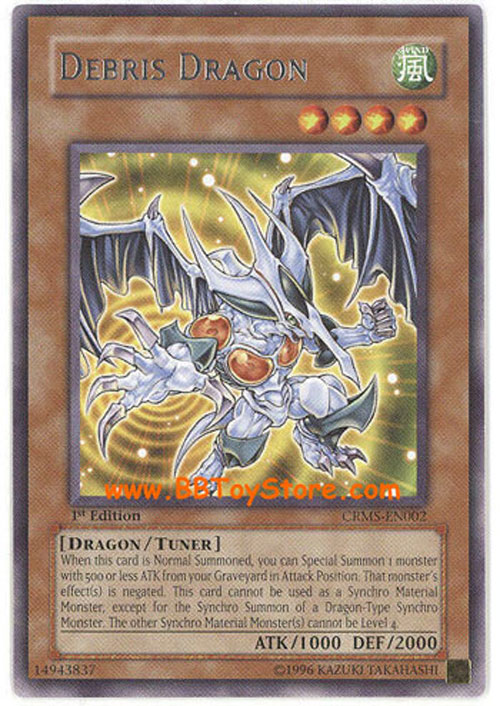 Yu-Gi-Oh Card - CRMS-EN002 - DEBRIS DRAGON (Rare)