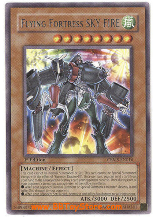 Yu-Gi-Oh Card - CRMS-EN016 - FLYING FORTRESS SKY FIRE (Rare)