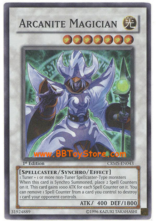 Yu-Gi-Oh Card - CRMS-EN043 - ARCANITE MAGICIAN (Super Rare Holo)