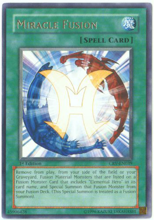 Yu-Gi-Oh Card - CRV-EN039 - MIRACLE FUSION (rare)