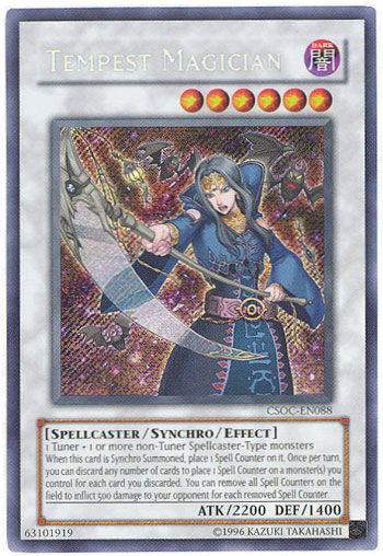 Yu-Gi-Oh Card - CSOC-EN088 - TEMPEST MAGICIAN (Secret Rare Holo)