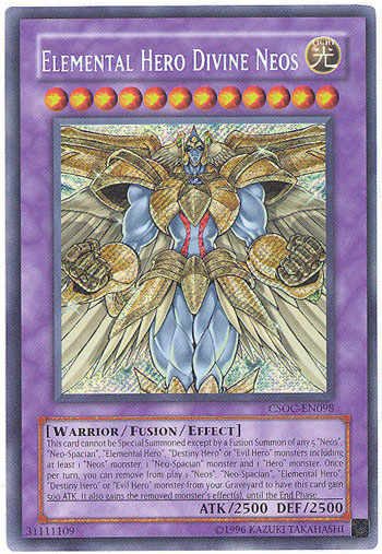 Yu-Gi-Oh Card - CSOC-EN098 - ELEMENTAL HERO DIVINE NEOS (Secret Rare Holo)