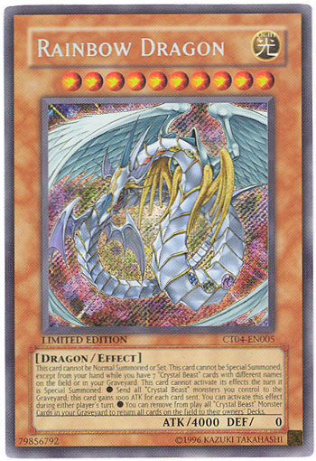 Yu-Gi-Oh Card - CT04-EN005 - RAINBOW DRAGON (secret rare holo)