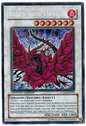 Yu-Gi-Oh Card - CT05-EN003 - BLACK ROSE DRAGON (secret rare holo)