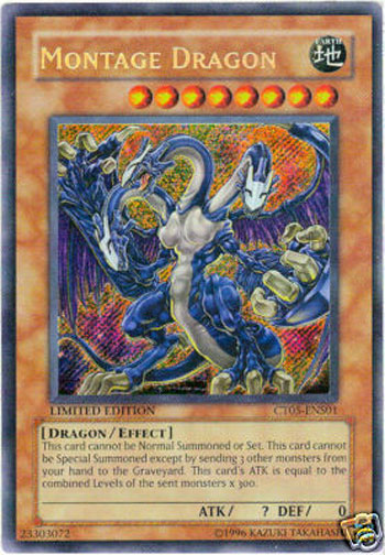 Yu-Gi-Oh Card - CT05-ENS01 - MONTAGE DRAGON (secret rare holo)