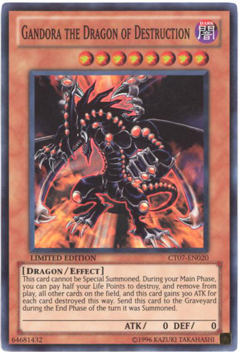 Yu-Gi-Oh Card - CT07-EN020 - GANDORA THE DRAGON OF DESTRUCTION (super rare holo)