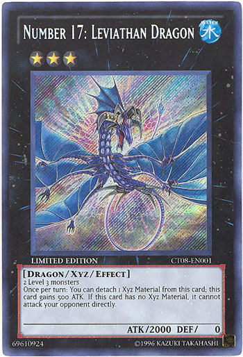 Yu-Gi-Oh Card - CT08-EN001 - NUMBER 17: LEVIATHAN DRAGON (secret rare holo)