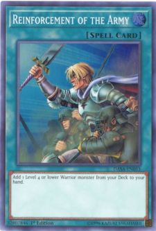 Yu-Gi-Oh Card - DASA-EN053 - REINFORCEMENT OF THE ARMY (super rare holo)