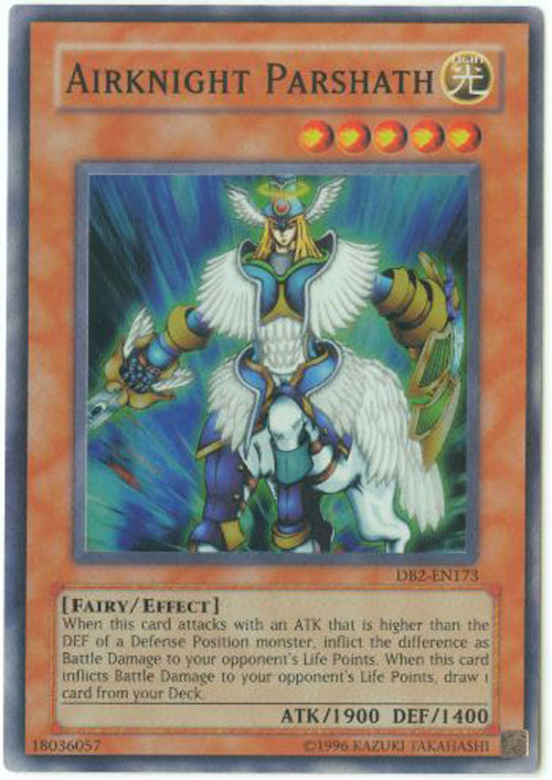 Yu-Gi-Oh Card - DB2-EN173 - AIRKNIGHT PARSHATH (super rare holo)