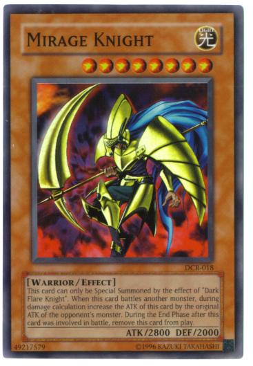 Yu-Gi-Oh Card - DCR-018 - MIRAGE KNIGHT (super rare holo)
