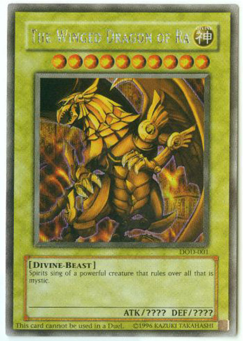 Yu-Gi-Oh God Card - DOD-001 - THE WINGED DRAGON OF RA (Secret Rare Holo)