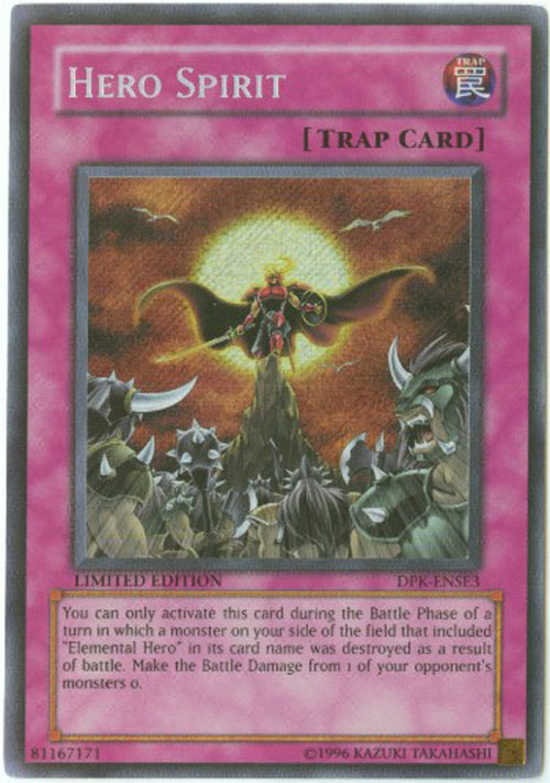 Yu-Gi-Oh Card - DPK-ENSE3 - HERO SPIRIT (secret rare holo)