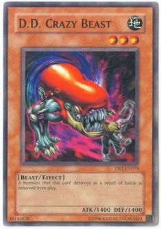 Yu-Gi-Oh Card - DR1-EN074 - D.D. CRAZY BEAST (common)
