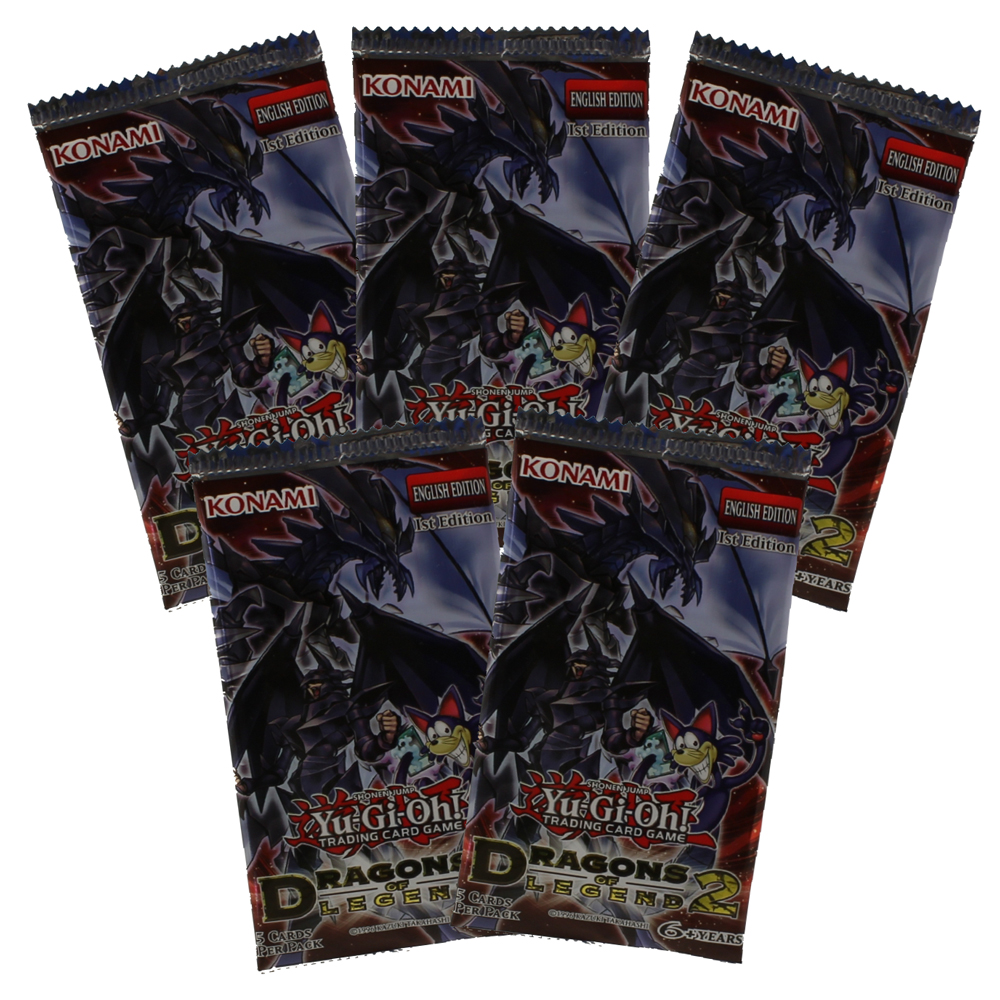 Yu-Gi-Oh Cards - Dragons of Legend 2 - Booster Packs (5 Pack Lot)