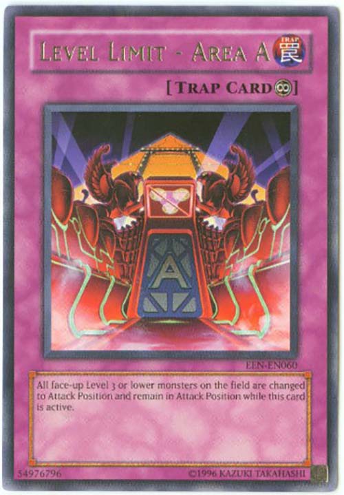 Yu-Gi-Oh Card - EEN-EN060 - LEVEL LIMIT - AREA A (rare)