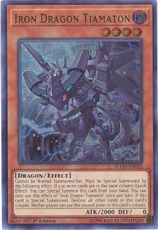 Yu-Gi-Oh Card - FLOD-EN032 - IRON DRAGON TIAMATON (ultra rare holo)