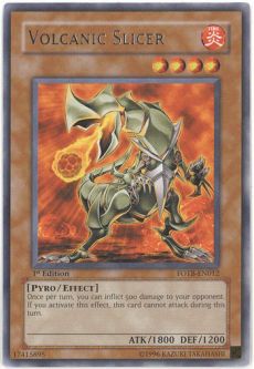 Yu-Gi-Oh Card - FOTB-EN012 - VOLCANIC SLICER (rare)