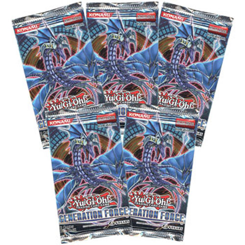 Yu-Gi-Oh Cards Zexal - Generation Force - Booster Packs (5 Pack Lot)