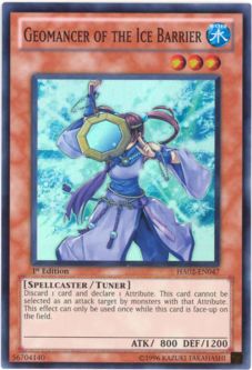 Yu-Gi-Oh Card - HA02-EN047 - GEOMANCER OF THE ICE BARRIER (super rare holo)