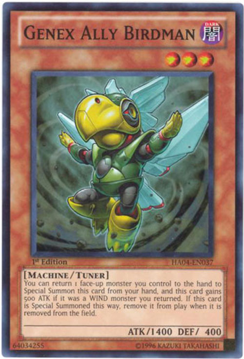 Yu-Gi-Oh Card - HA04-EN037 - GENEX ALLY BIRDMAN (super rare holo)